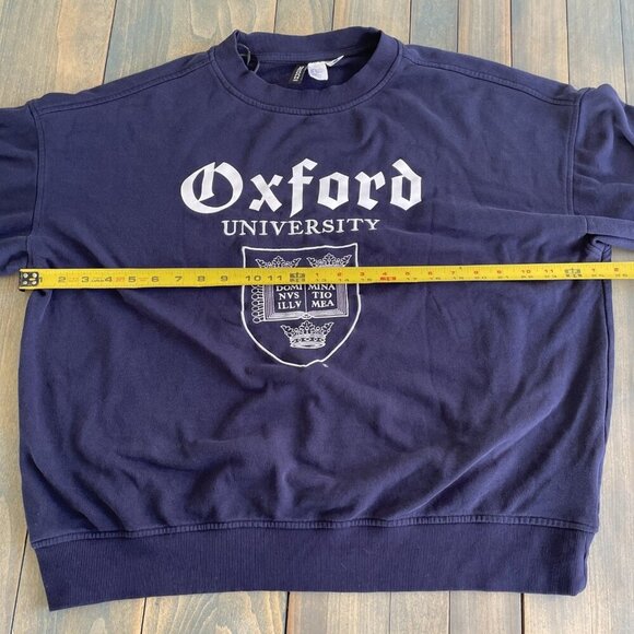 Oxford University Sweatshirt Navy Blue Vintage Look - Mens Small (P8) - Picture 3 of 6